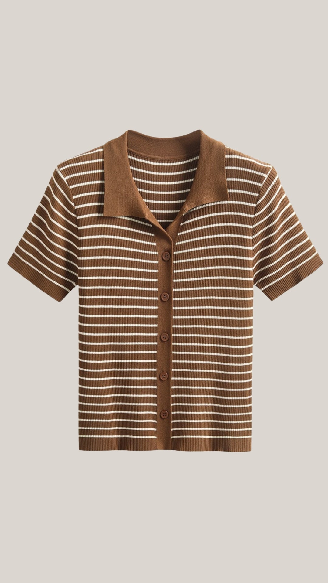 Polo da donna — Patta frontale con bottoni e design del colletto