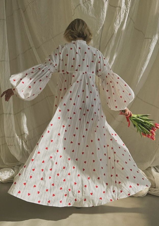 Dames Shirtjurk — Oversized Pasvorm Maxi Lengte Geborduurd