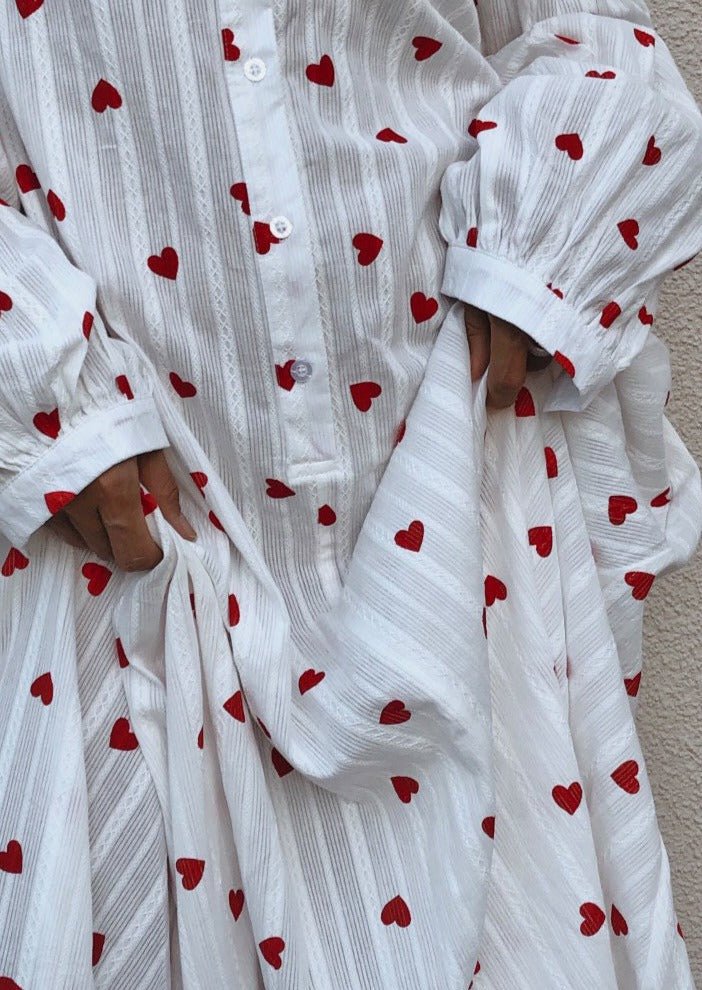 Dames Shirtjurk — Oversized Pasvorm Maxi Lengte Geborduurd