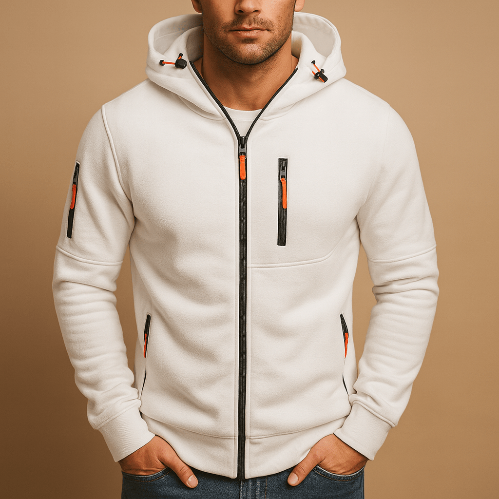 Zip-Up Hoodie Herren Bequeme Atmungsaktive Passform Für den Alltag